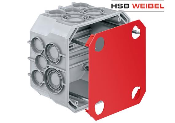 HSB-WEIBEL UP Abzweigdose GR2 155 011 376 Leer 115x115x75mm mit Nägel