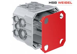 HSB-WEIBEL UP Abzweigdose GR3 155 011 476 Leer 115x115x90mm mit Nägel
