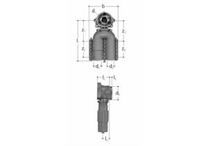 JRG Sanipex Dose 2-fach 90°Dosenkörper aus Kunststoff GN-d ½-16-12