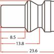 JWL Fortec Druckluft Stecknippel mit AG 3/8" FT20013B Schweizer Norm | Bild 2