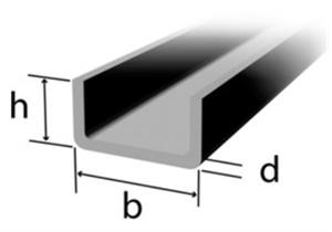 Kaltgerolltes U-Profil 60 x 60 x 4mm, Stahl S235JR - ENG