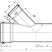 Kanalrohr Abzweiger 45° KGEA-PP SN8 Ø 250/160mm mit Dichtung | Bild 2