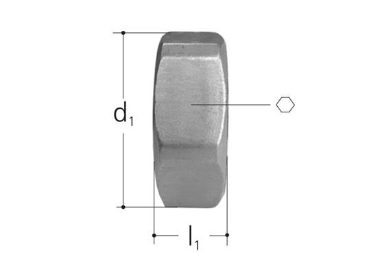 Kappe für Verteiler 3/4-G1 aus Messing mit IG und Dichtung passt zu Verteiler 5420-5424