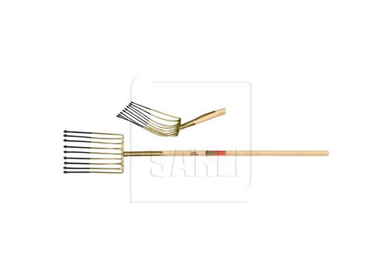 Kartoffelgabel - SAHLI Superieur, 9 Zinken, B 260mm, Zinkenlänge 360mm, Stiel 1350 / Ø38mm - 066