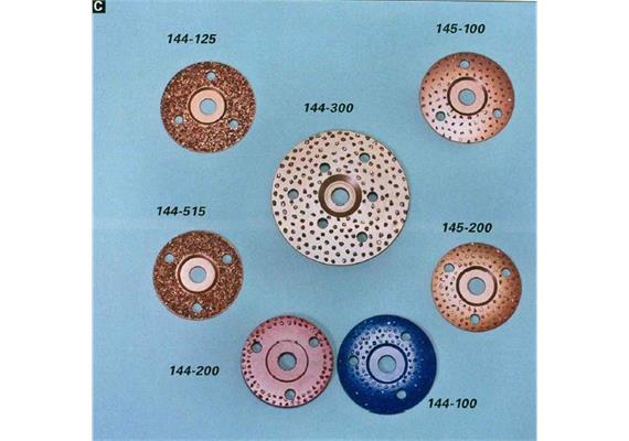 Klauenscheibe Super 2000 B Ø 125mm zweiseitig schneidend grobe Körnung für normale Klauen - 263