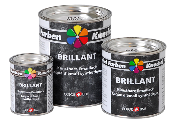 KNUCHEL Kunstharz Emaillack Brillant 750 ml Weiss, für Holz und Metall, wetterbeständig - 309