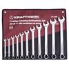 KRAFTWERK 11-t. Gabelringschl.satz 3/8"-1", Rolltasche