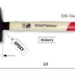 Kraftwerk 2302, Sicherheits-Schlosserhammer 200g, mit Stahl Stützhülse + Epoxy verleimt | Bild 2