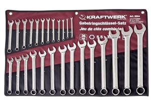 KRAFTWERK 26-t. Gabelring-Schlüsselsatz 5 - 32 mm mit Rolltasche - 285