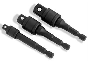 Kraftwerk 381003 Set Schlag-Stecknuss-Adapter 1/4x1/4" + 1/4x3/8" + 1/4x1/2" - 285
