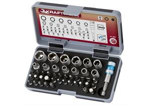 KRAFTWERK 45-t. Stecknuss- + Bit-Satz rostfrei 4003