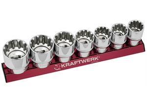 KRAFTWERK 7-t. COMBI-Stecknusssatz MAGALU Set 1/2" 20 - 32 mm 330991
