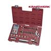 KRAFTWERK Bohrer-+Gewindeschneidwerkzeugkoffer 56-tig. HSS-G M3 - M12 - 285