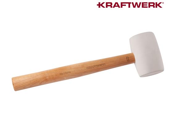 KRAFTWERK Gummihammer, weiss, hickory-Griff, Ø 58 mm, 16 OZ 310.110.016