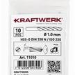 KRAFTWERK Spiralbohrer geschliffen HSS-G Ø 1 mm L 34 mm Metallbohrer DIN 338 TypN | Bild 2