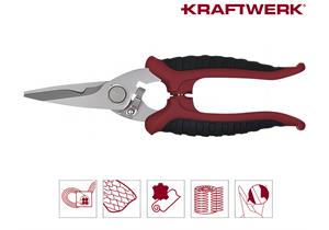 KRAFTWERK Universal-Schere 185 mm 2240 für Kabel Draht Papier Karton Kunststoffe