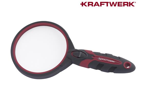 KRAFTWERK Vergrösserungsglas mit LED-Licht und 3-fache Vergrösserung 3341