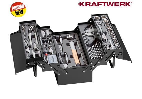 KRAFTWERK Werkzeugkiste bestückt BASIC LINE, 1/4" + 1/2", 106-tlg 206.000.100