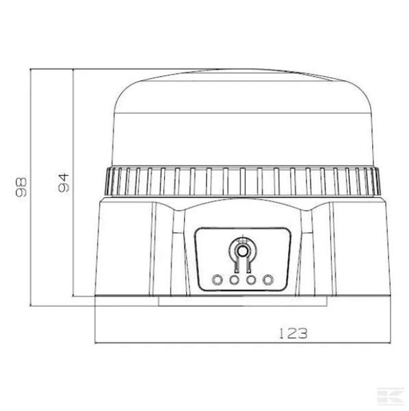 Kramp Rundumleuchte LED 12V mit Magnet + Akku, wiederaufladbar  Betriebsdauer 6 Std, Rundumleuchten / Blitzleuchten - Hofer Mühlethurnen  GmbH