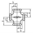 Kreuz reduziert - Innengewinde verzinkt +GF+ Nr. 180 1 - 1/2 - 1 - 1/2" | Bild 2