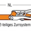 Langhebel ERGO Zurrgurt 2-teilig 5to orange L 10m B 50mm mit gesichertem Triangelhaken | Bild 2