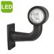 LED Umrissleuchte rot/weiss 12/24V 137x155x75mm m. Gummisockel - 0390