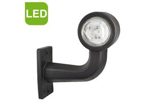 LED Umrissleuchte rot/weiss 12/24V 137x155x75mm m. Gummisockel - 0390