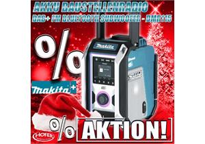 MAKITA Akku-Baustellenradio DMR115 LXT/CXT/AC FM / DAB+ / Bluetooth / Subwoofer