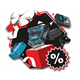 Makita Akku Exzenterschleifer LXT 18V DBO484RTJ mit Akku und Ladegerät