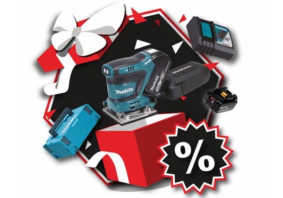 Makita Akku Exzenterschleifer LXT 18V DBO484RTJ mit Akku und Ladegerät
