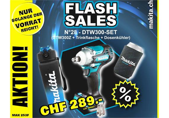 MAKITA Akku-Schlagschrauber LXT 18V DTW300-SET 1/2" 100/160/210/330 Nm M10-M20