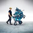 Makita Akku Schubkarre (Garette) 18V DCU180Z ohne Aufbau, 130kg belastbar m. Bremse - MAK | Bild 5