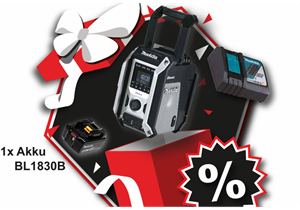 MAKITA DMR115 Akku-Baustellenradio BLACK EDITION mit Akku und Ladegerät - MAK
