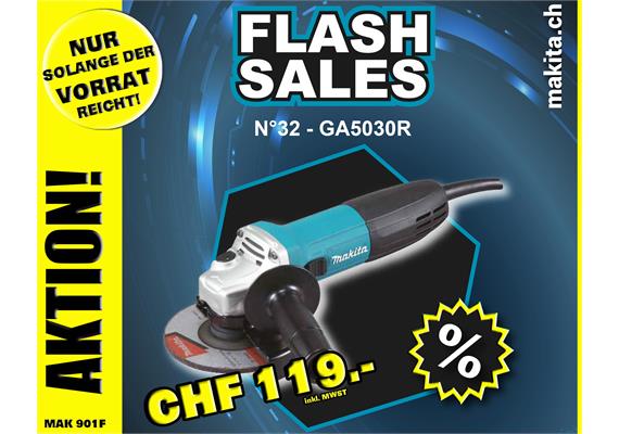 MAKITA Elektrischer-Winkelschleifer GA5030R 230V Ø125mm 720W 11000 U/min