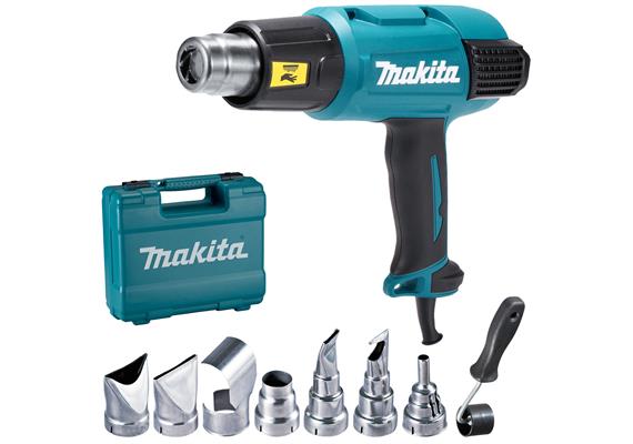 MAKITA Elektrisches Heissluftgebläse im Set 230V 2000 Watt 200 – 550 l/min 50 – 650 °C - MAK