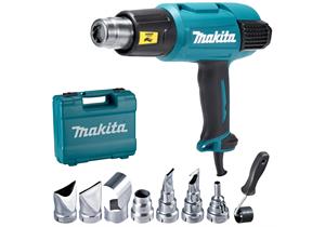 MAKITA Elektrisches Heissluftgebläse im Set 230V 2000 Watt 200 – 550 l/min 50 – 650 °C