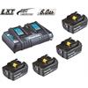 MAKITA Energypack 18V mit 4 Akku 6Ah BL1860B + Doppelladegerät DC18RD (SystemKIT)