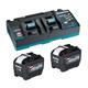 MAKITA Energypack 40V mit 2 Akku 8Ah BL4080F + Doppel-Schnellladegerät DC40RB XGT