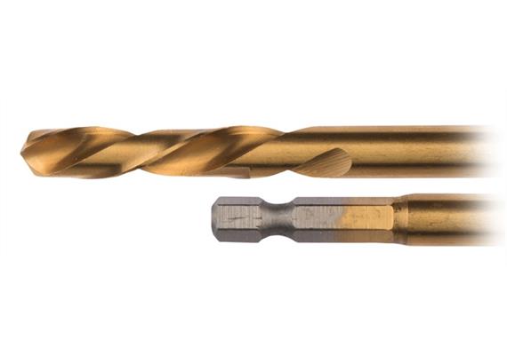 MAKITA HSS-TiN Bohrer mit 1/4" Sechskantschaft Ø 6 X 80 mm B-50974 - 285