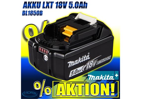MAKITA Li-Ion Akku 18V BL1850B 5Ah mit Ladestandanzeige AKTION MAKITA Li-Ion Akku 18V BL1850B 5Ah mit Ladestandanzeige AKTION