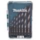 MAKITA Set Holzbohrer mit Rundschaft D-77257 Ø 3 bis Ø 10 mm für Hart + Weichholz - 285