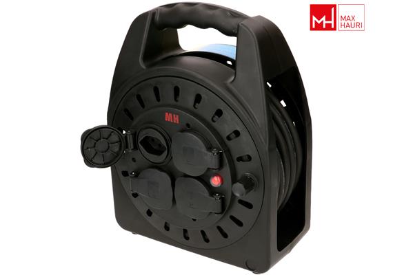 MAX HAURI Kabelbox 4x Typ 13 15m IP44 schwarz Thermoschutz - EHD