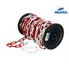 MEISTER Absperrkette rot/weiss Ø 6 mm Stahl C 43 x 22 x 6 mm (Rolle 30 m)