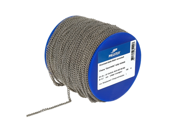 Meister Gourmettekette 0.7mm, 100m max. Belastbarkeit 1 kg