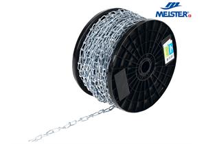 MEISTER Knotenkette Stahl Ø 1.6 mm verzinkt (Rolle 60 m) Glied 23 x 7.5 mm MBL 2kg