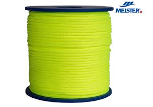 MEISTER Richtschnur Polyester Ø 2.5 mm neongelb (Rolle 100 m) Trassierschnur MBL50kg