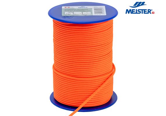 MEISTER Richtschnur Polyester Ø 2.5 mm neonorange (Rolle 100 m) Trassierschnur MBL50kg - 057