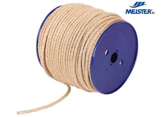 MEISTER Seil Flachs Ø 6 mm natur/braun (Rolle 100 m) Naturfaser MBL285kg - 057