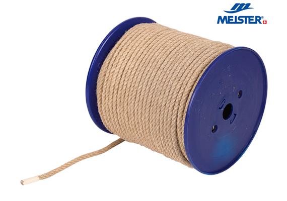 MEISTER Seil Flachs Ø 8 mm natur/braun (Rolle 100 m) Naturfaser MBL285kg - 057