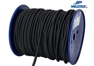MEISTER Seil Polyester elastischl Ø 8 mm schwarz (Rolle 100 m) hochfest MBL 260kg - 057
